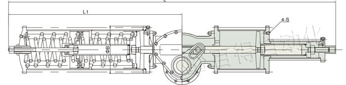 AW氣動執行器連接尺寸圖 AW氣動執行器連接尺寸圖